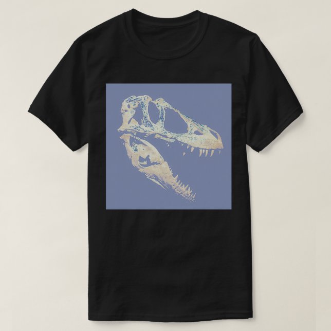 Tyrannosaur White Skull T-Shirt (Design Front)