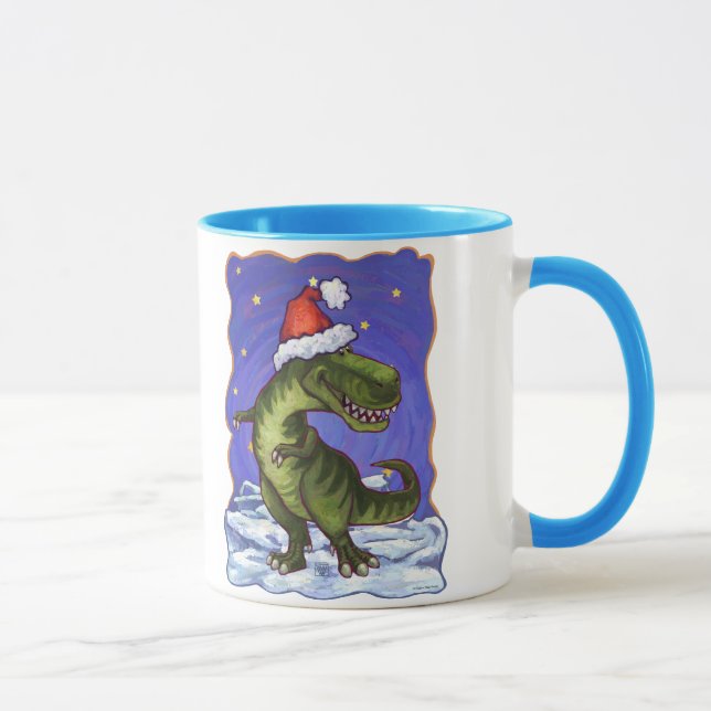 Tyrannosaurus Christmas Mug (Right)
