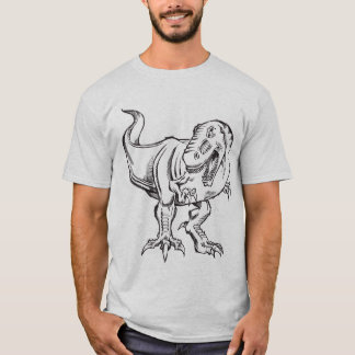 Tyrannosaurus Dinosaur Sketch Doodle T-Shirt