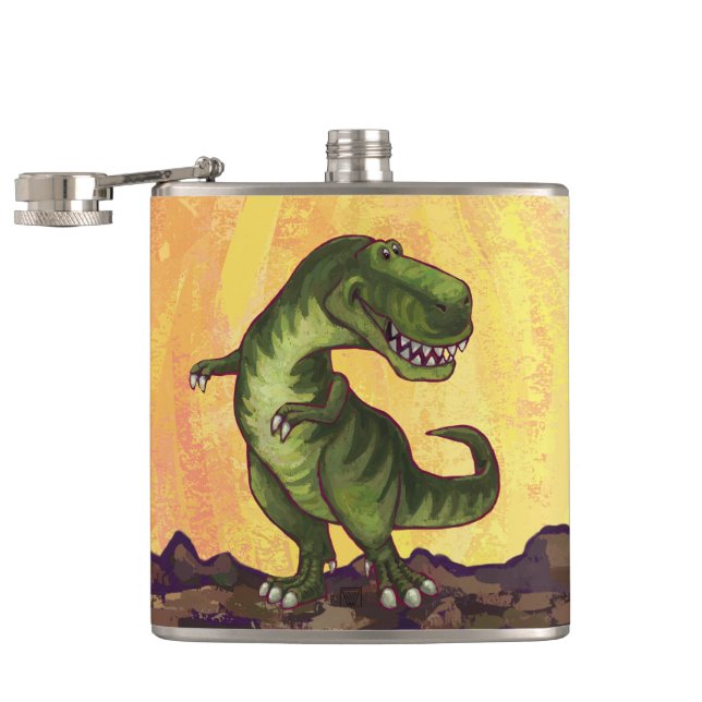 Tyrannosaurus Gifts & Accessories Hip Flask (Opened)