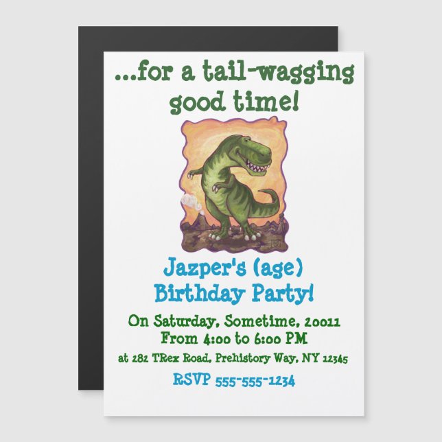 Tyrannosaurus Gifts & Accessories Magnetic Invitation (Front/Back)