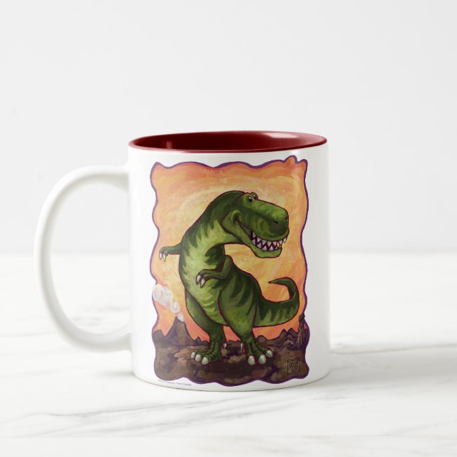 Tyrannosaurus Gifts & Accessories Two-Tone Coffee Mug (Left)