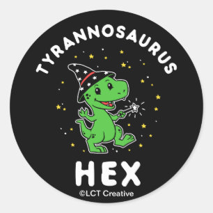 Tyrannosaurus Hex Classic Round Sticker