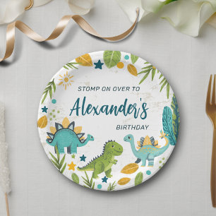Tyrannosaurus Jurassic Party Dinosaur Birthday Paper Plate