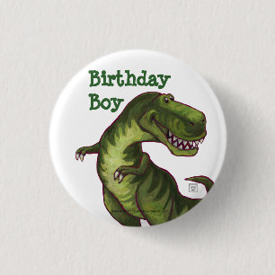 Tyrannosaurus Party Centre 3 Cm Round Badge