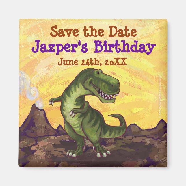 Tyrannosaurus Party Centre Magnet (Front)