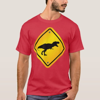 Tyrannosaurus Re Dinosaur Crossing Design T-Shirt