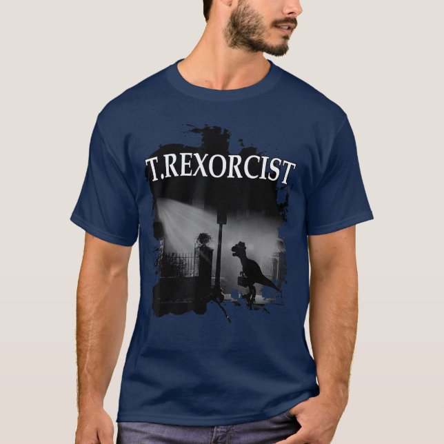 Tyrannosaurus Reee reorcist Dinosaur Parody gift T-Shirt (Front)