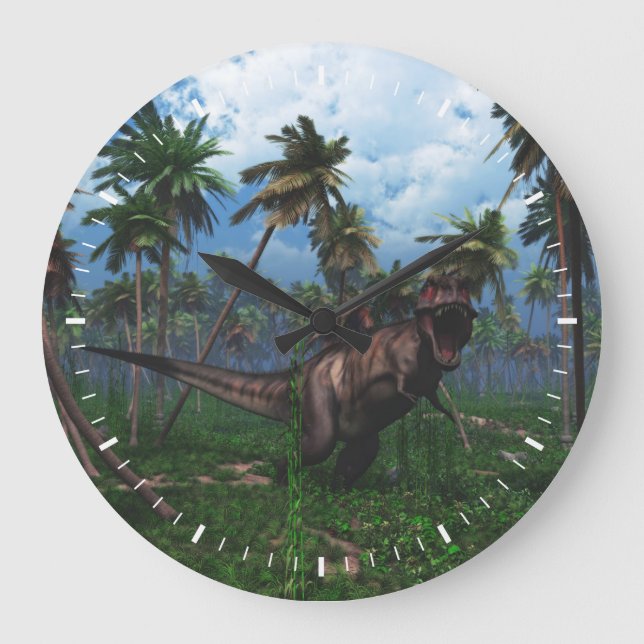 Tyrannosaurus Rex 3 Large Clock (Front)