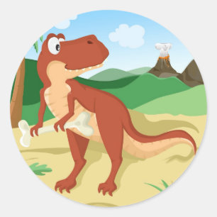 Tyrannosaurus Rex Classic Round Sticker