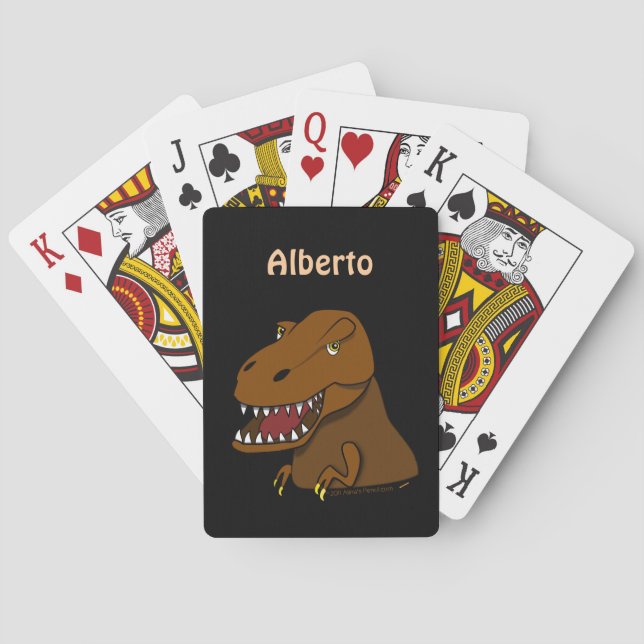 Tyrannosaurus Rex Dino Personalised Playing Cards (Back)