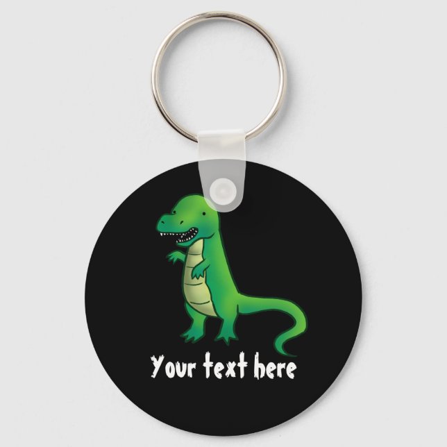 Tyrannosaurus Rex Dinosaur cartoon Key Ring (Front)