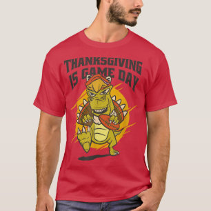 Tyrannosaurus Rex Dinosaur In Turkey Costume Thank T-Shirt