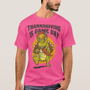 Tyrannosaurus Rex Dinosaur In Turkey Costume Thank T-Shirt