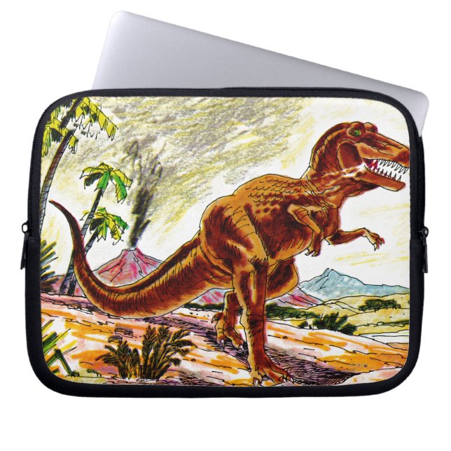 Tyrannosaurus Rex Dinosaur Laptop Sleeve (Front)