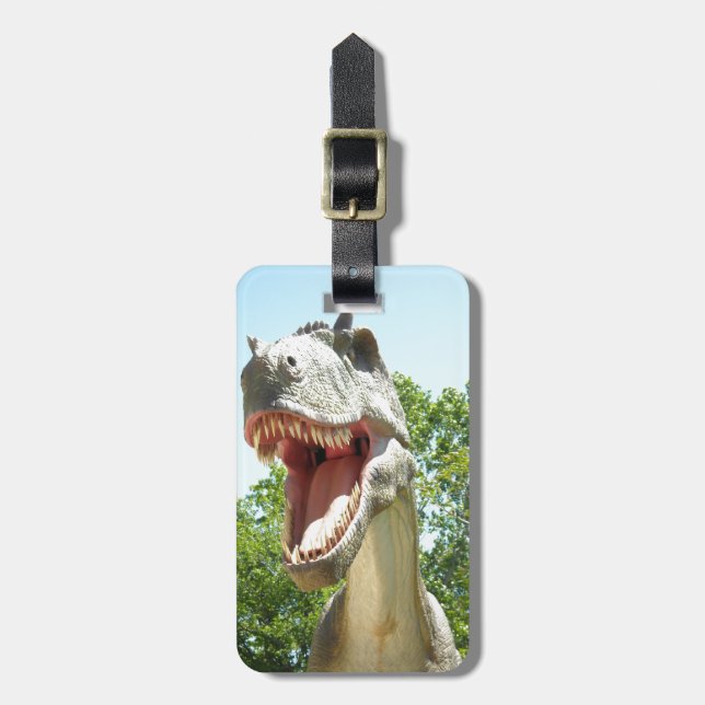 Tyrannosaurus Rex dinosaur Luggage Tag (Front Vertical)