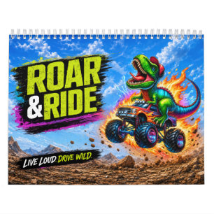 Tyrannosaurus Rex Dinosaur & Monster Truck Calendar