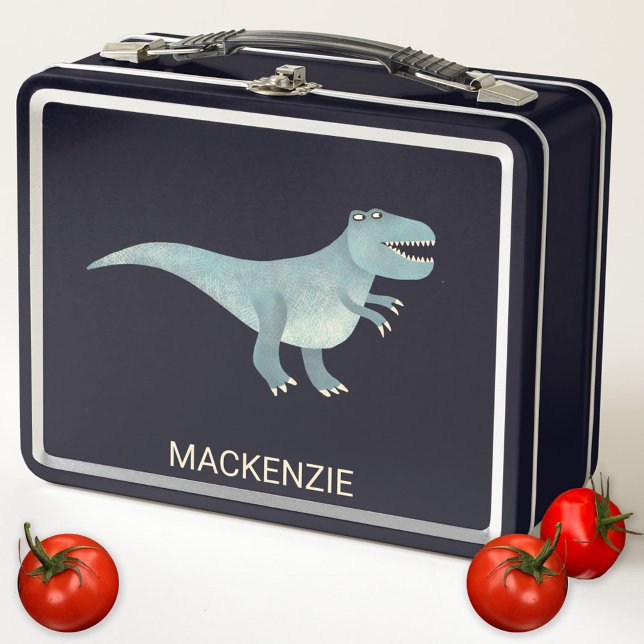 Tyrannosaurus Rex Dinosaur Personalised Metal Lunch Box (Creator Uploaded)