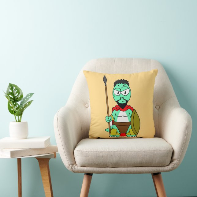 Tyrannosaurus Rex Dressed As Leonidas. Cushion (Chair)