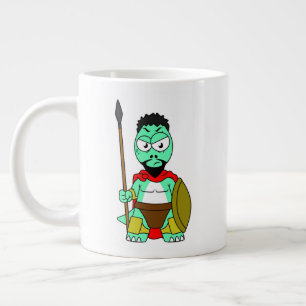 Tyrannosaurus Rex Dressed As Leonidas. Large Coffee Mug