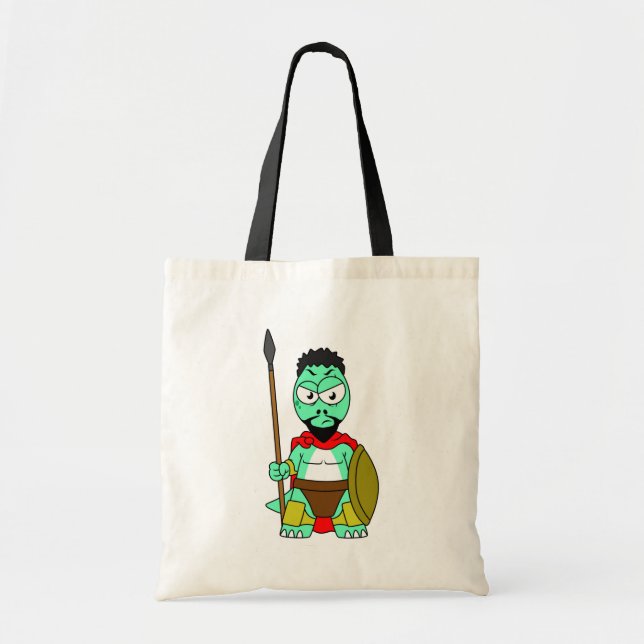 Tyrannosaurus Rex Dressed As Leonidas. Tote Bag (Front)
