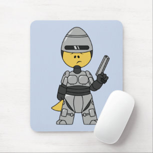 Tyrannosaurus Rex Dressed As Robocop. Mouse Mat