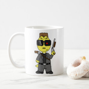 Tyrannosaurus Rex Dressed As The Terminator. Coffee Mug