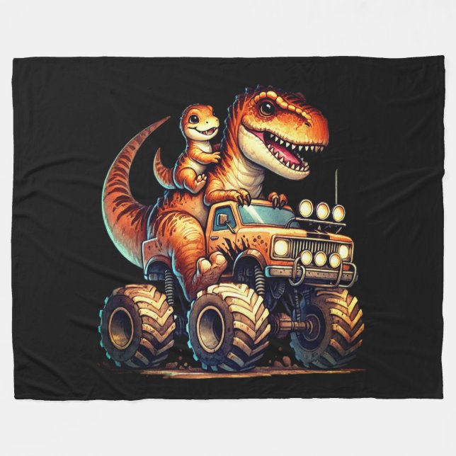 Tyrannosaurus Rex Fleece Blanket (Front (Horizontal))
