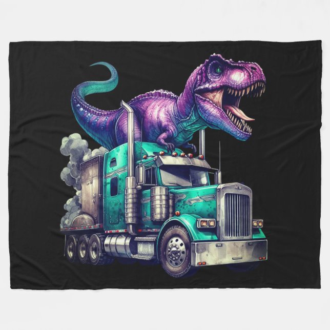 Tyrannosaurus Rex Fleece Blanket (Front (Horizontal))