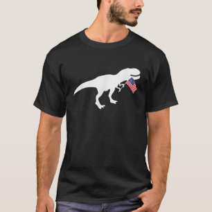 Tyrannosaurus Rex Funny 4th of July Dinosaur Men W T-Shirt