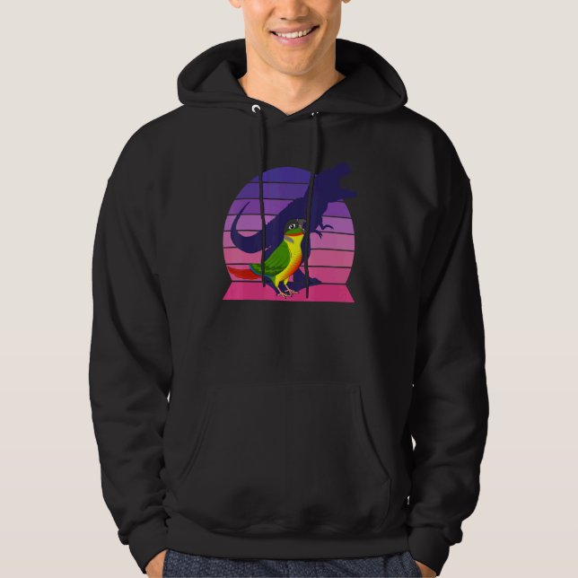 Tyrannosaurus Rex I Screaming Yellow Green Cheek C Hoodie (Front)