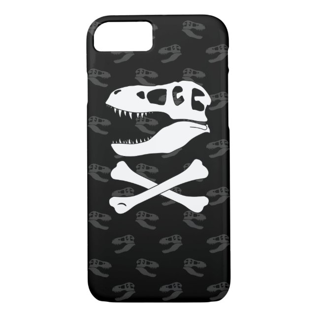 Tyrannosaurus Rex Jolly Roger Case-Mate iPhone Case (Back)