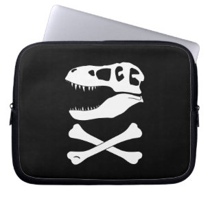 Tyrannosaurus rex Jolly Roger Pirate Flag Laptop Sleeve