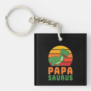 Tyrannosaurus Rex Papasaurus Dinosaur Father's Day Key Ring