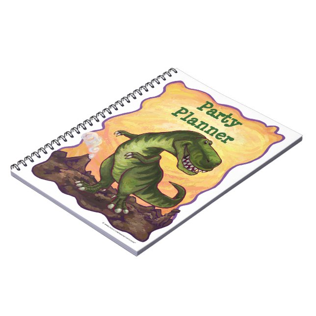 Tyrannosaurus Rex Party Planner Notebook (Left Side)