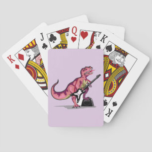 Tyrannosaurus Rex Playing The Guitar. Cards