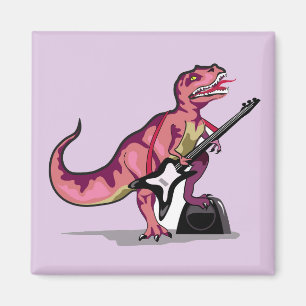 Tyrannosaurus Rex Playing The Guitar. Magnet