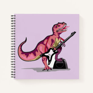 Tyrannosaurus Rex Playing The Guitar. Notebook