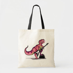 Tyrannosaurus Rex Playing The Guitar. Tote Bag