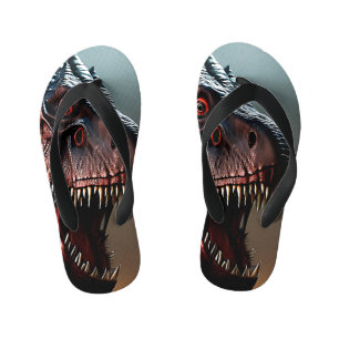 Tyrannosaurus Rex Scary Face, Flip Flops