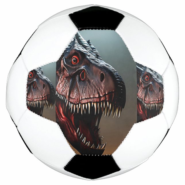 Tyrannosaurus Rex Scary Face, Soccerball Football (Front)