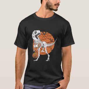 Tyrannosaurus Rex Skeleton On Halloween T-Shirt