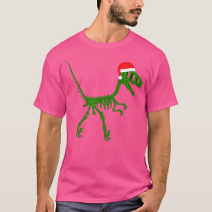 Tyrannosaurus Rex Skeleton Santa Hat Dinosaur Love T-Shirt