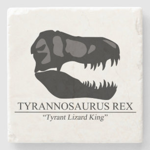 Tyrannosaurus Rex Skull Stone Coaster