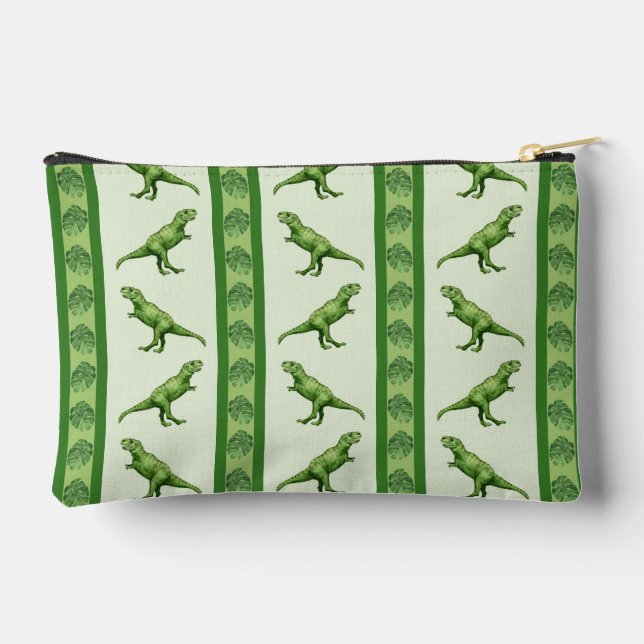 Tyrannosaurus Rex Stripe Zipper Pouch  (Back)