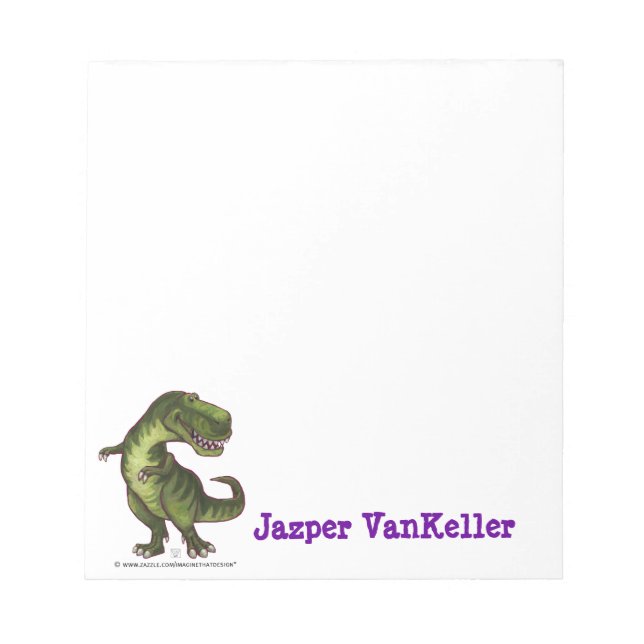 Tyrannosaurus Rex Writing Stuff Notepad (Front)