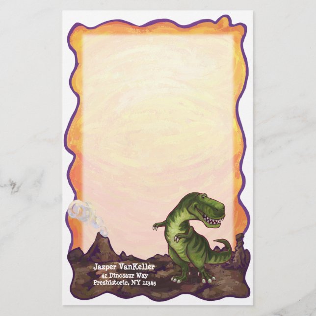 Tyrannosaurus Rex Writing Stuff Stationery (Front)