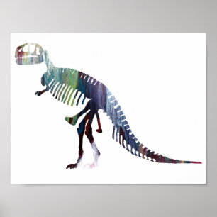 Tyrannosaurus skeleton poster