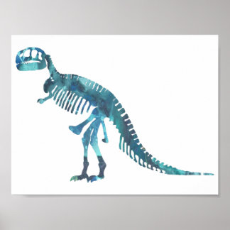 Tyrannosaurus skeleton poster