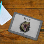 Tyrannosaurus T-rex Dinosaur Personalised Trifold Wallet<br><div class="desc">This design may be personalised in the area provided by changing the photo and/or text. Or it can be customised by choosing the click to customise further option and delete or change the colour of the background, add text, change the text colour or style, or delete the text for an...</div>